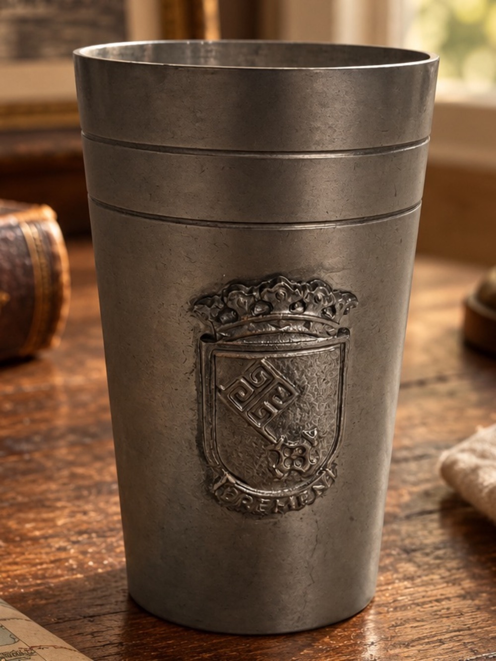 Vintage SKS Zinn Pewter Bremen Germany Cup